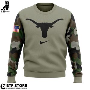 Salute To Service For Veterans Day Coach Steve Sarkisian Texas Longhorns Nike Logo Design Hoodie