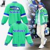 Seattle Seahawks 1976 Seahawks Mascot Design On Sleeve Baseball Jacket