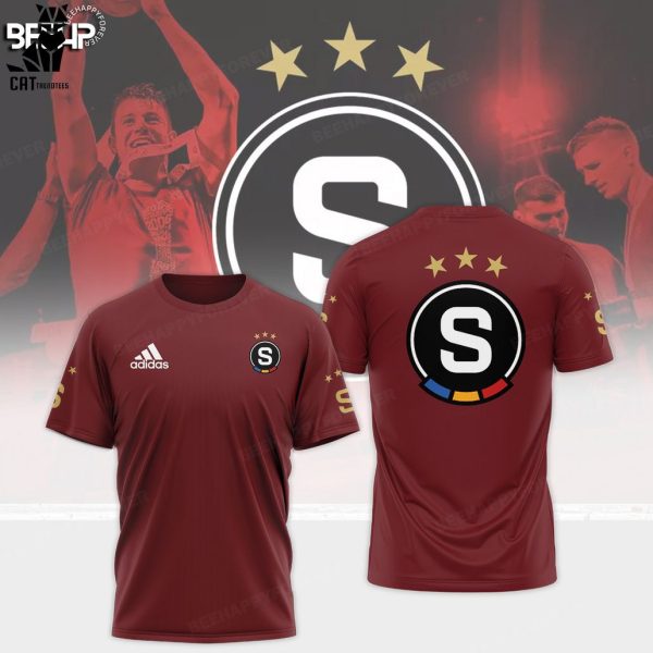 Sparta Praha Red Adidas Logo Design 3D Hoodie