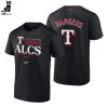 Texas Rangers Nike Black WS’23 Nike Logo Black Design 3D T-Shirt