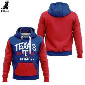 Texas Rangers 1972 Baseball Red Blue Design 3D Hoodie