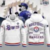 Texas Rangers 2023 World Series Nike Logo Blue Design 3D Hoodie