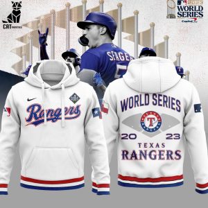 Texas Rangers 2023 World Series Nike Logo White Design 3D Hoodie