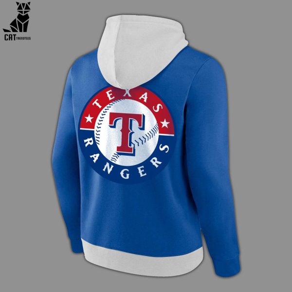 Texas Rangers Gray Blue Design 3D Hoodie