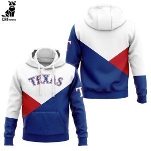 Texas Rangers Red Blue White Color Combination Design 3D Hoodie