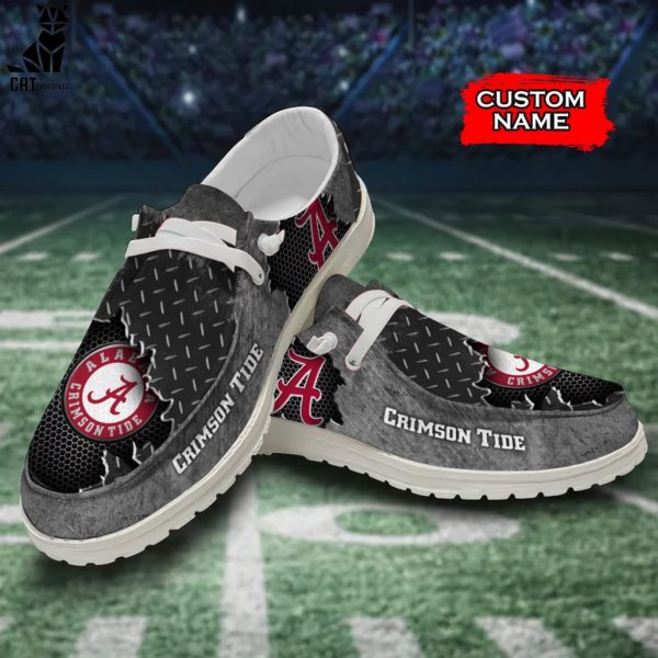 THE BEST NCAA Alabama Crimson Tide Custom Name Hey Dude Shoes