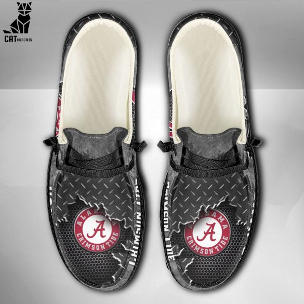 THE BEST NCAA Alabama Crimson Tide Custom Name Hey Dude Shoes