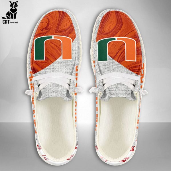 THE BEST NCAA Miami Hurricanes Custom Name Hey Dude Shoes