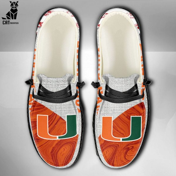 THE BEST NCAA Miami Hurricanes Custom Name Hey Dude Shoes