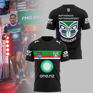 The Knock On Effect NSW Up The Wahs One.nz NRL Black Logo Design 3D T-Shirt