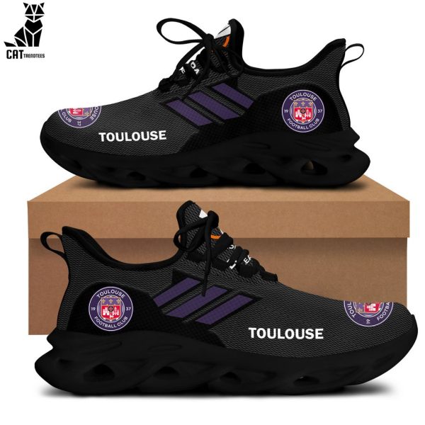 Toulouse Clunky Football Club Black Purple Trim Design Max Soul Shoes