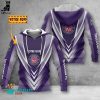 Toulouse Football Club Purple White Logo Design 3D Hoodie