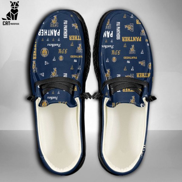 TRENDING NCAA FIU GOLDEN PANTHERS Custom Name Hey Dude Shoes Luxury Brand