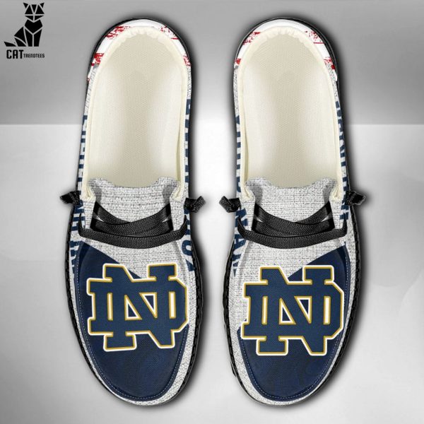 TRENDING NCAA Notre Dame Fighting Irish Custom Name Hey Dude Shoes