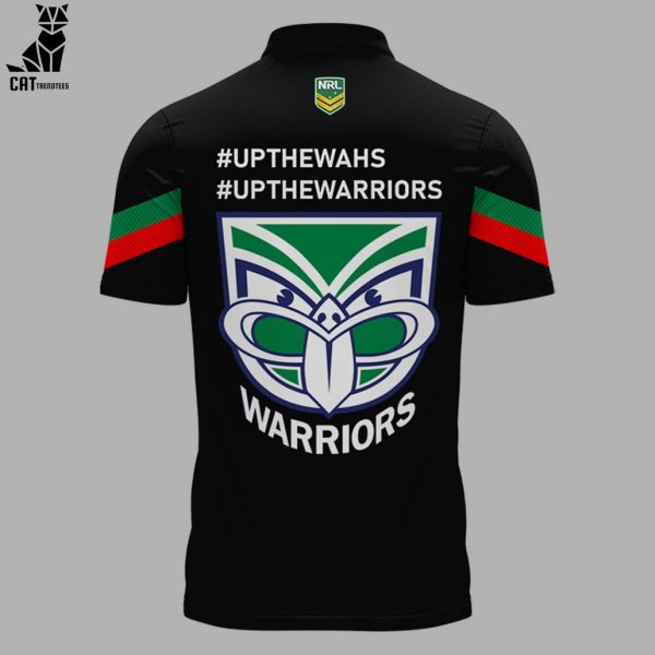 Up The Wahs It’s Our Year NRL Warriors Black Design 3D Polo Shirt