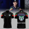 Up The Wahs It’s Our Year NRL Warriors Black Design 3D Polo Shirt