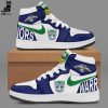 Detroit Lions 90th Blue White Design Air Jordan 1 High Top