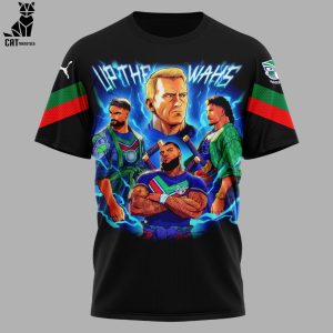 Up The Wahs NRL Warriors Black Logo Design 3D T-Shirt