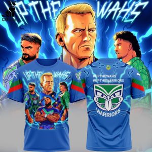 Up The Wahs Warriors Blue NRL Logo Design 3D T-Shirt