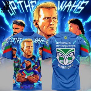 Up The Wahs Warriors Blue Portrait Logo Design 3D T-Shirt