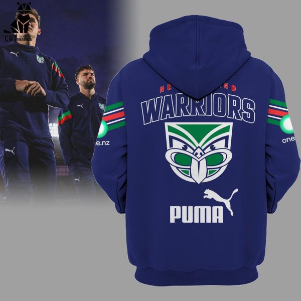 Warriors New Zealand Warriors Puma Mascot Blue Design 3D Hoodie