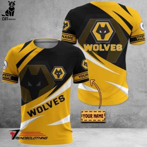 Wolverhampton Wanderers Yellow Black Design 3D T-Shirt