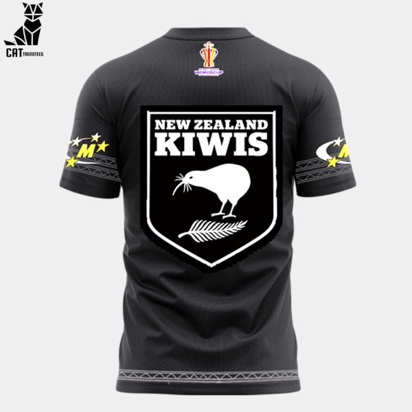 World Cup Pirtek Kiwis Logo Black Design 3D T-Shirt