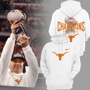 2023 Big 12 Championship White Nike Logo Design 3D Hoodie