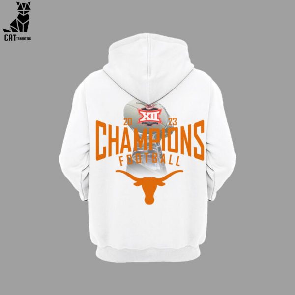 2023 Big 12 Championship White Nike Logo Design 3D Hoodie