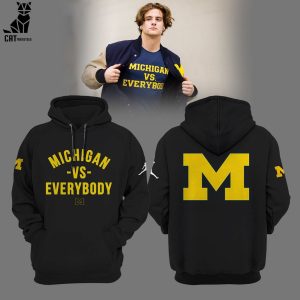 2023 Michigan Vs Everybody Logo On Sleeve Design 3D Hoodie