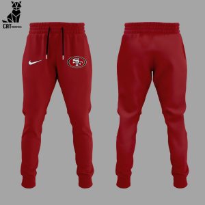 2023 NFC West Champions San Francisco 49ers Logo Red Design Hoodie Longpant Cap Set