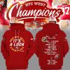 2023 NFC West It’s a Lock Champions 2023 Red Nike Logo Design Hoodie Longpant Cap Set