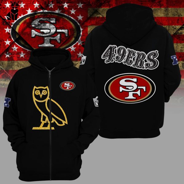 49ers Owl SF Logo Black Design 3D Hoodie
