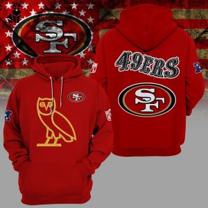 49ers Owl SF Logo Red Design 3D Hoodie