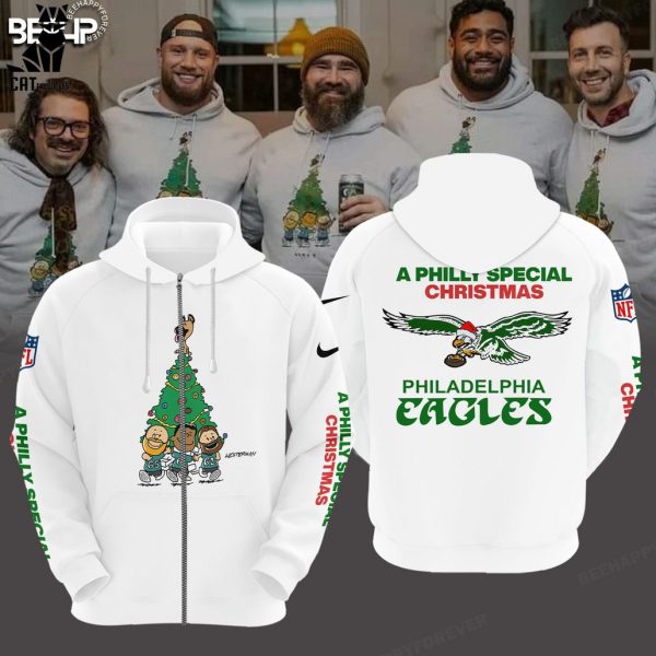 A Philly Special Christmas Philadelphia Eagles Nike Logo White Design 3D Hoodie