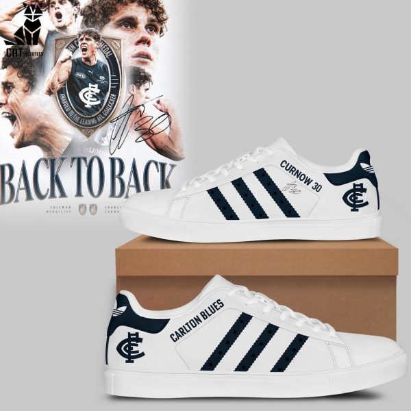 AFL Carlton Blues Charlie Curnow White Blue Trim Design Stan Smith