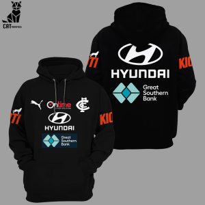 AFL Carlton Blues Ontime Hyundai Black Design 3D Hoodie