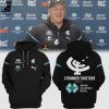 AFL Carlton Blues Stronger Together Hyundai Logo Black Design 3D Hoodie