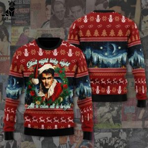 All Is Calm All Is Bright Elvis Desgin 3D Sweater