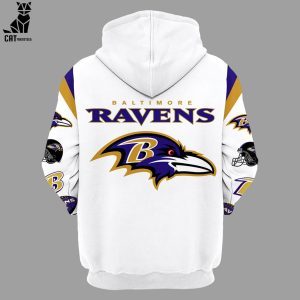 Baltimore Ravens 1996 White Nike Logo Design 3D Hoodie