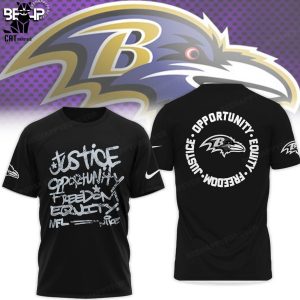 Baltimore Ravens Justice Opportunity Equity Nike Logo Design 3D Hoodie