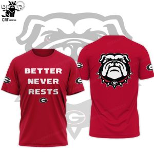 Better Never Rests Georgia Bulldogs Red Go Dawgs Mascot Design 3D Hoodie