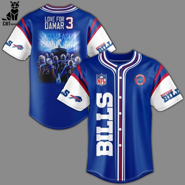 Buffalo Bills 2023 NFL Logo Blue Design Baseball Jersey