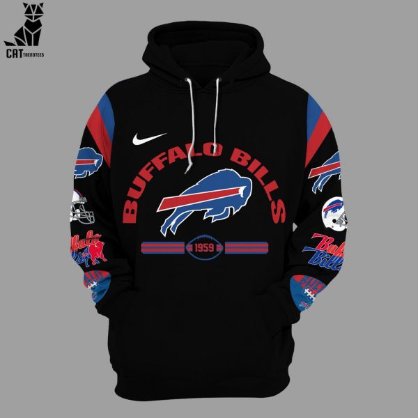 Buffalo Bills NFL 2023 Black Nike Logo Design 3D Hoodie