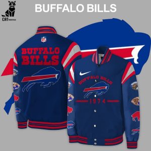 Buffalo Bills NFL Logo Blue Nike Logo Design Baseball Jacket