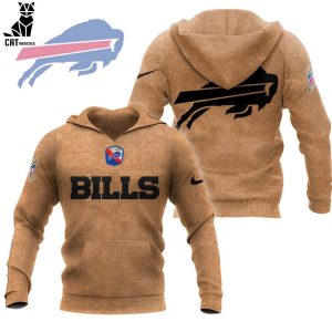 Buffalo Bills Nike Camo Salute To Service Nike Logo Brown Design 3D Hoodie