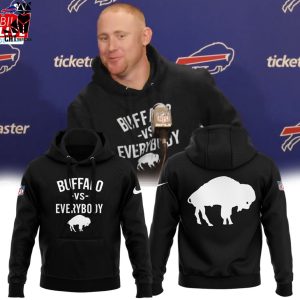 Buffalo vs Everybody Buffalo Bills Football Black Nike Logo Design 3D Hoodie