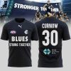 Carlton Blues FC Ontime Delivery Solutions Hyundai White Design 3D T-Shirt