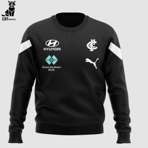 Carlton Blues FC Tripadeal Curnow Black Design 3D Sweater