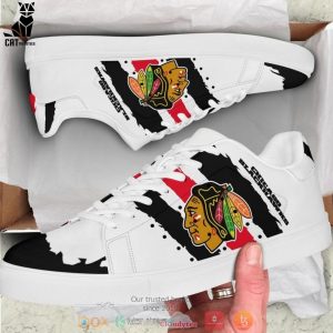 Chicago Blackhawks White Black Red Trim Design Stan Smith